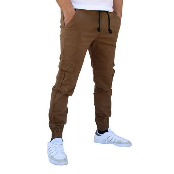 Jogger cargo de gabardina stretch John Silver Corte skinny color