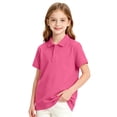 thumbnail image 2 of Trgacdwlo Girls Polo Shirt Short Sleeve Button Collared Polo Uniform Shirts for Girls & Boys Back To School Solid Color Casual Teens Clothes 7-8 Years, 2 of 8