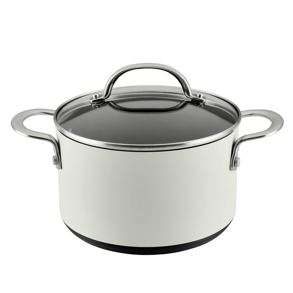 Anolon Achieve Hard Anodized Nonstick Saucepot with Lid, 4-Quart, Teal