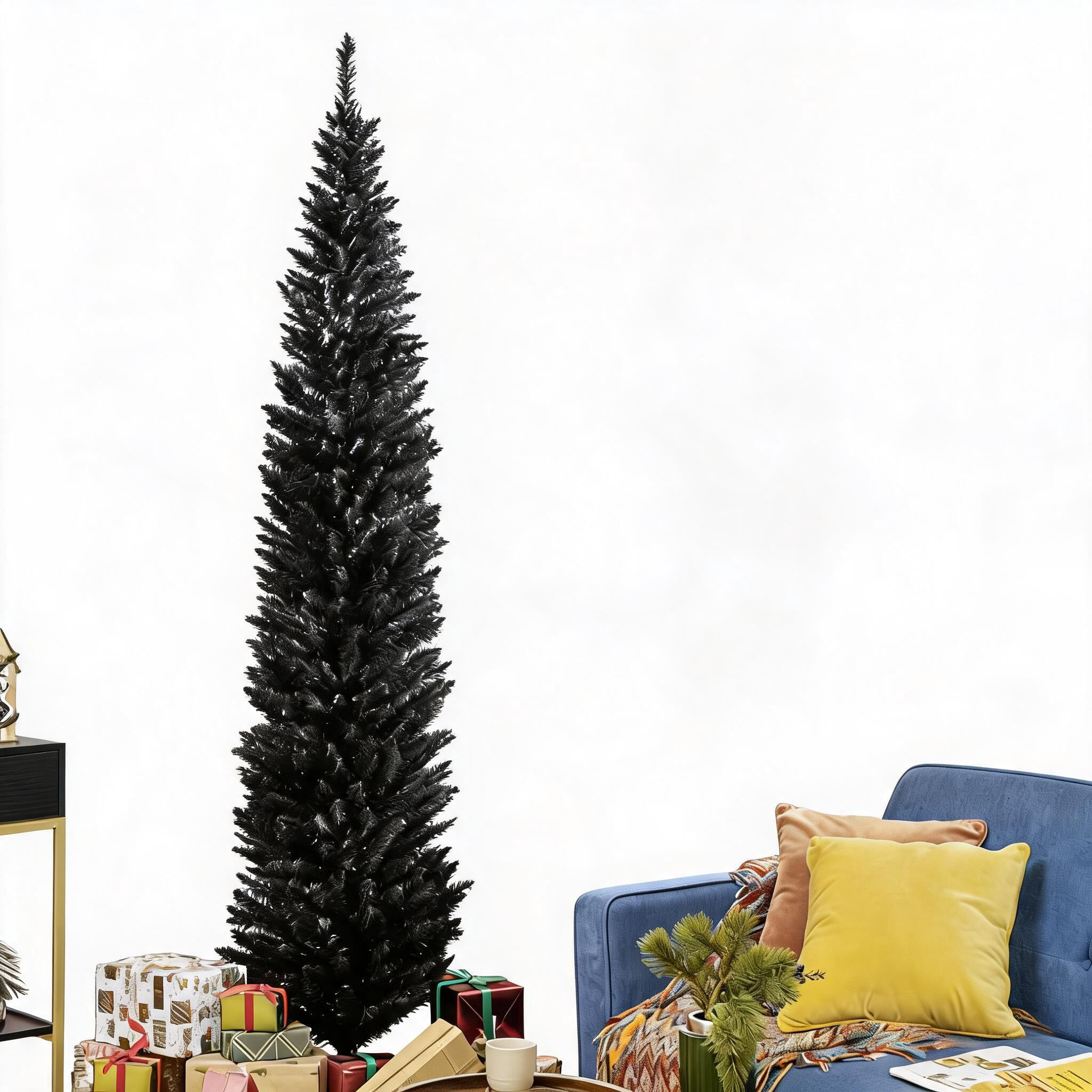 Classic Pencil Christmas Tree with Easy Setup for Cozy Holiday Vibe