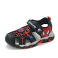 thumbnail image 1 of Sandalias de verano de dibujos animados de Disney para niños, sandalias de superhéroe para niños pequeños, sandalias deportivas ortopédicas de cuero pu para bebés, sandalias de playa para niños 26 Gao Jinjia LED, 1 of 2