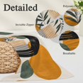 thumbnail image 6 of Boho Middle Century Standard Size Pillow Cover,Pillowcase Protectors with Zipper,Breathable Decorative Throw Pillow Case Cover,Abstract Orange Geometric Leaves Pillow Shams for Couch Sofa 20x26Inch, 6 of 8