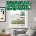 thumbnail image 4 of Curtain Valance 54" x 18", St. Patrick''s Day Window Valances Rod Pocket Curtains Drapes, Spring Green Four-Leaf Grass Short Topper Curtain for Kitchen Cafe Living Room, 1 Panel, 4 of 8