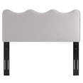 thumbnail image 2 of Pemberly Row Modern Performance Velvet Full/Queen Headboard in Light Gray, 2 of 11