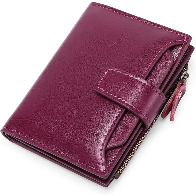 GHSDFBB Small Wallet for Women Genuine Leather Bifold Compact RFID Blocking Small Womens Wallet