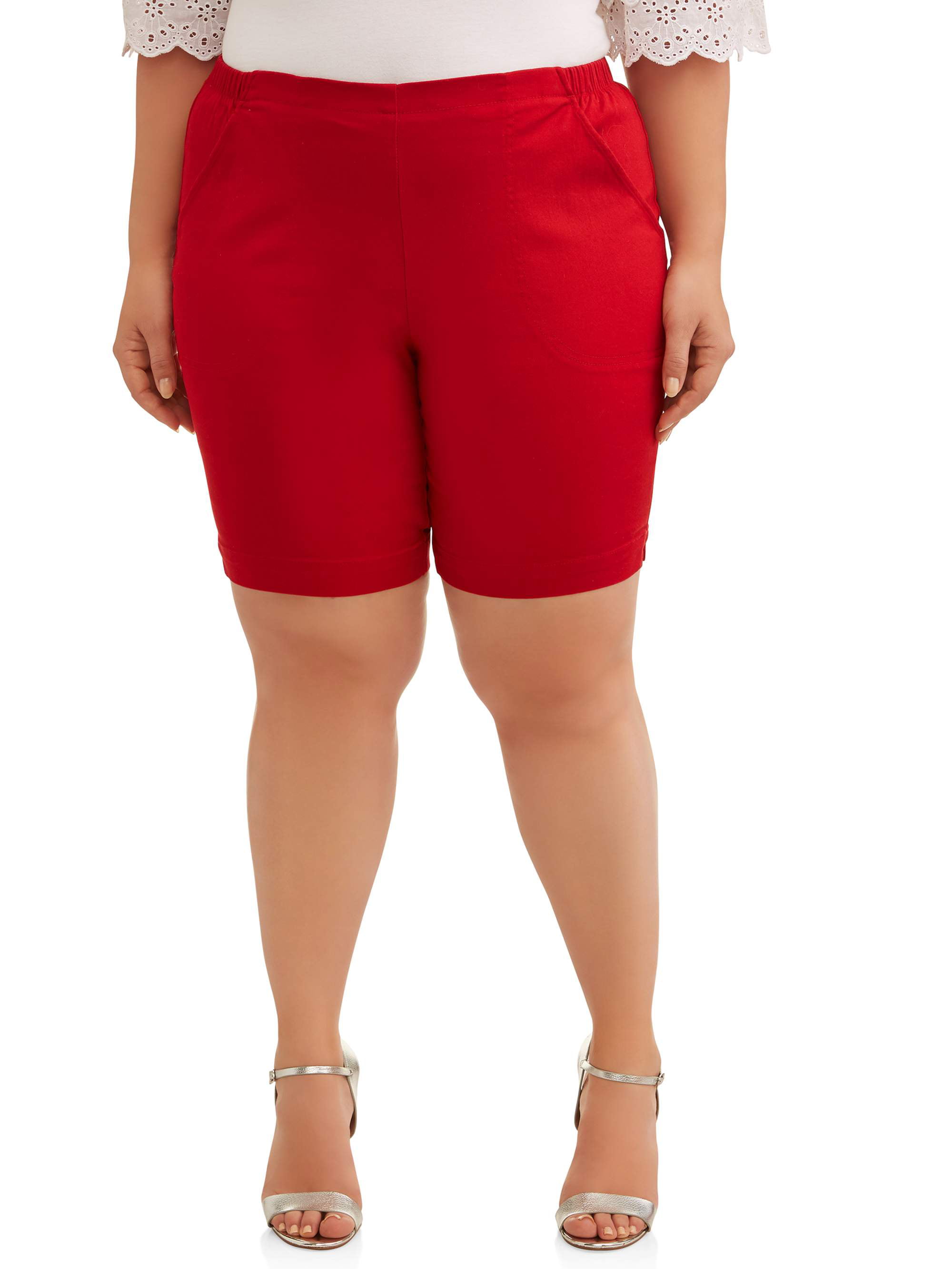 Just My Size Women's Plus-Size 2 Pocket Pull-On Shorts - Walmart.com
