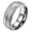Silver, variant on PAMTIER Men's Stainless Steel 8mm Basketball Pattern Engraved Matte Finished Rings Promise Wedding Band Comfort Fit Jewelry Gift Gold 7