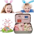 thumbnail image 3 of Little Pocket Bunny Decorative Boxes, Easter Basket Stuffer, Easter Gifts for Kids, DIY Pet Bunny Adoption, Easters Baskets Decorative Boxes,Rabbit Plush Toy in a Tin: Miniature Bed Set (Pink), 3 of 7