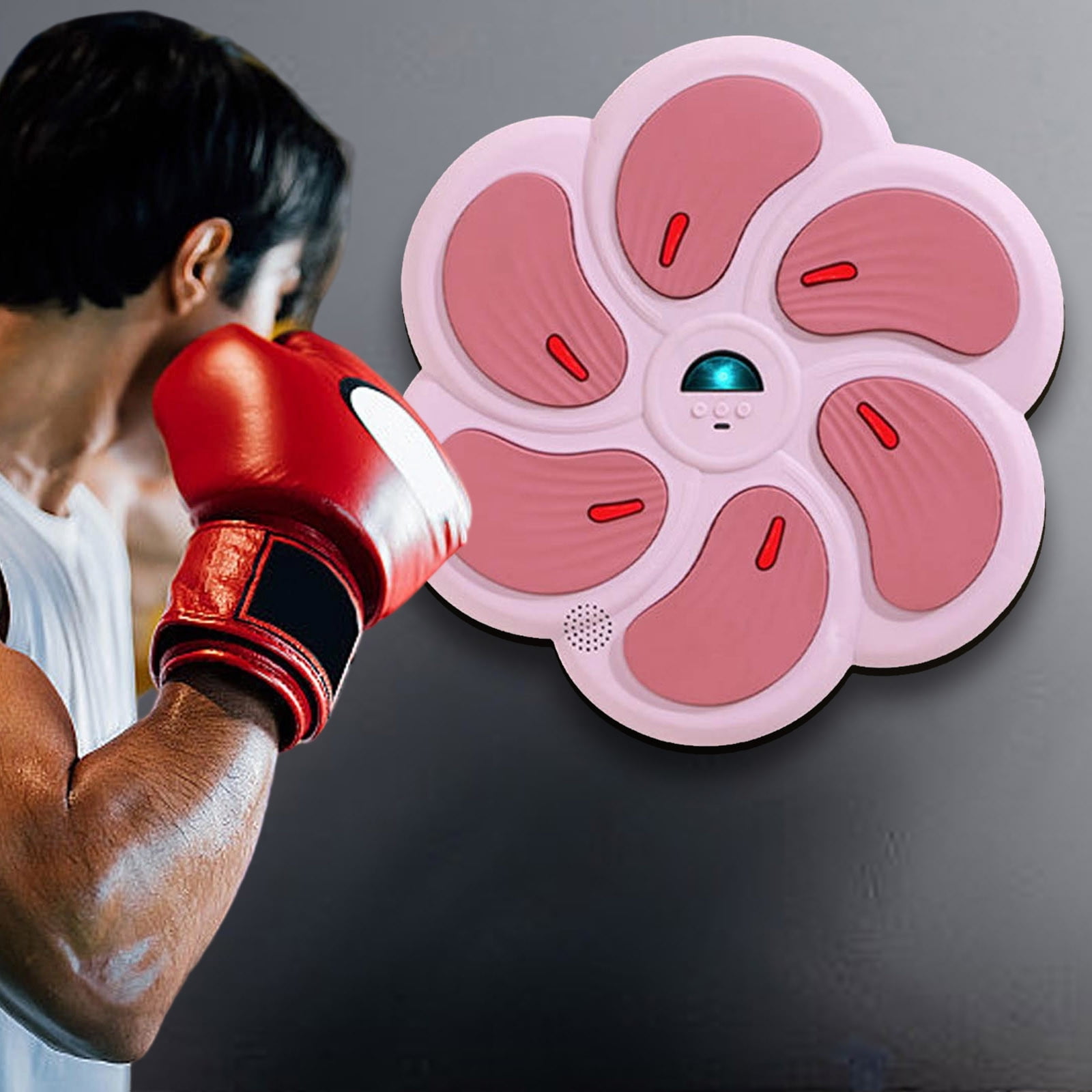 DAMAI 2025 Music Boxing Machine, Wall Mounted Smart Bluetooth Boxing Target with Boxing Gloves, Wall Boxing Punching Pad, Home Workout Traine, Fun Electronic Boxing Gifts