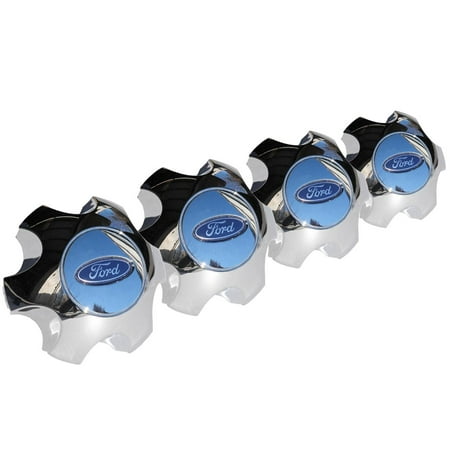 - SET OF 4 NEW OEM ALUMINUM WHEEL CHROME CENTER CAP FITS 2010-2013 FORD F-150 20