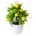 thumbnail image 3 of Yesbay Simulation Bonsai ed Creating Vitality Plastic Fake 12 Mesh Lemon Artificial Potted Plant Home Decor for Table Top, 3 of 7