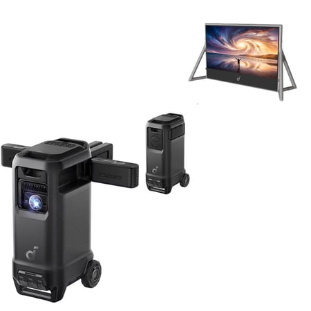 Soundcore Nebula X1 Pro 4K Outdoor Projector, Triple Laser, 3500 ANSI Lumens, Spatial Sound, 56000:1 Contrast, Optical Zoom,with 200''inflatbal screen