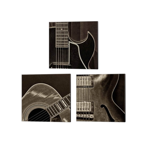 Great Art Now String Quartet by Monte Nagler 3 Piece Canvas Art Set Each 14W x 14H