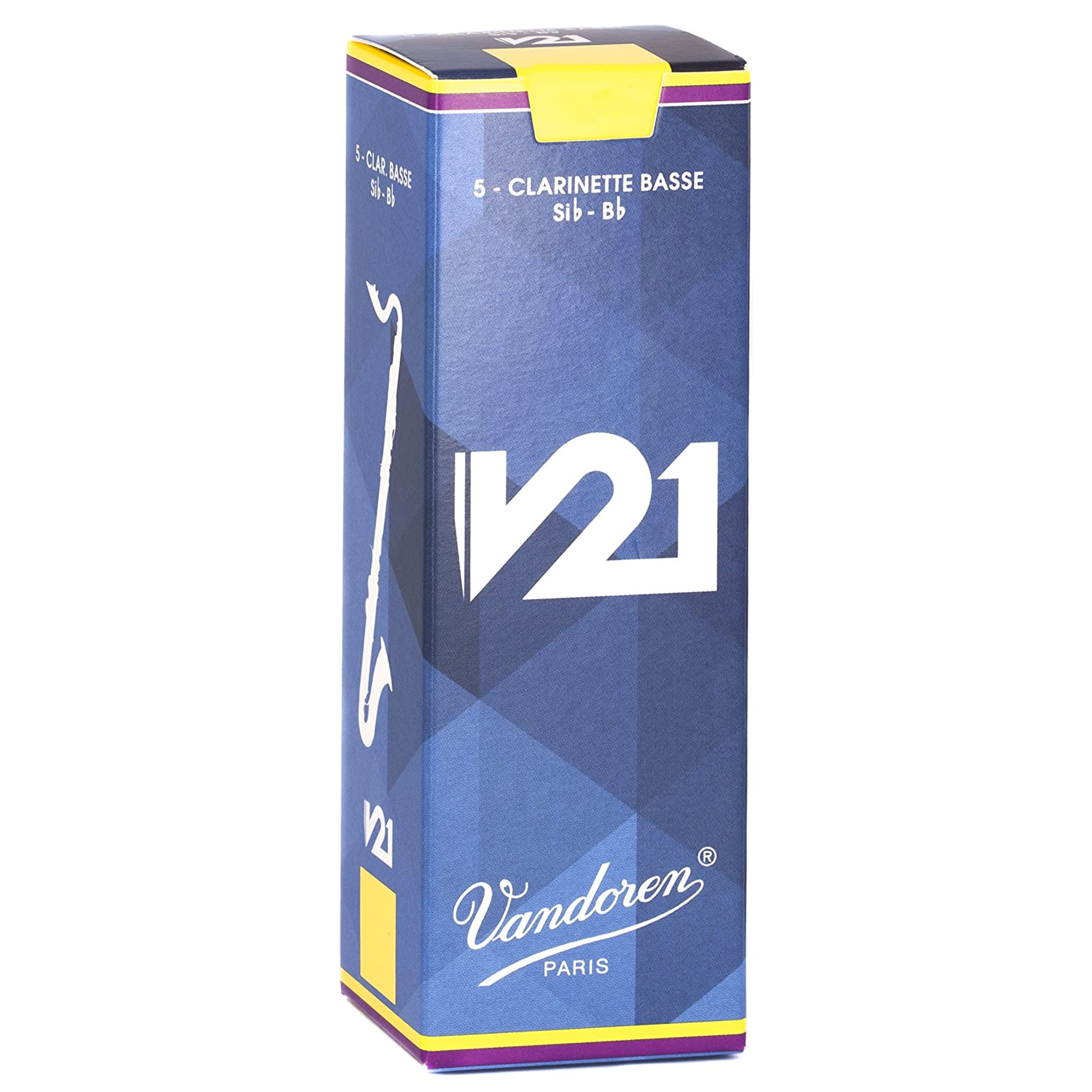 Vandoren Bass Clarinet V21 Reeds Strength #2.5; Box of 10