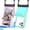 Pink & Cyan, variant on 2Pcs Double Layer Waterproof Phone Pouches with Rear Earphone Pocket, Large Clear Dry Bags Fit iPhone 15/16/17 Pro Max for Swimming Boating Kayaking Beach Water Sports
