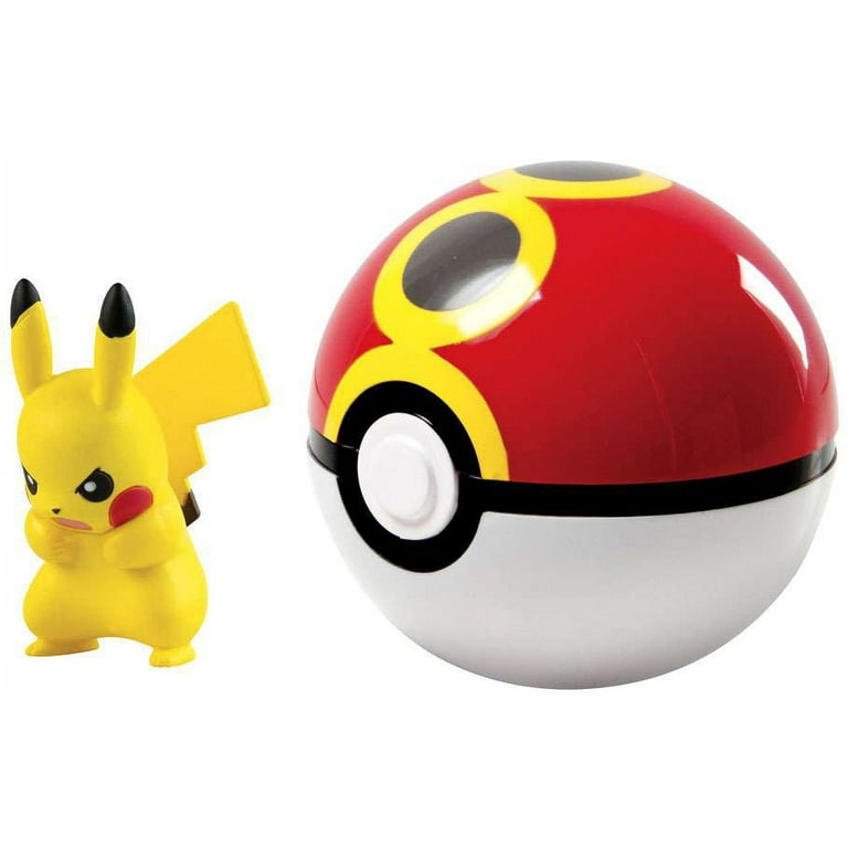 Pokemon Clip n Carry Pokeball Pikachu & Repeat Ball Figure Set