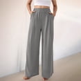 thumbnail image 2 of Women Pants Wide Leg Baggy Grey Pant Women Casual Comfy Clothes Classy Outfits for Women, 2 of 9