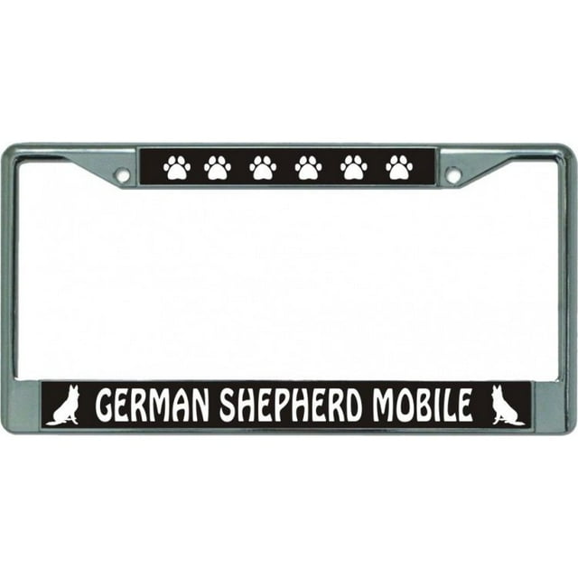 Cadre de Plaque d'Immatriculation Chromé German Shepherd Mobile
