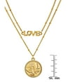 thumbnail image 6 of UPM Global 15811 Gold Layered Butterfly Coin Goldtone Double Strand Love Necklace, 6 of 6