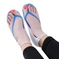 thumbnail image 1 of Women Girls Funny Crazy 3D Tie-Dye Socks Flip Flops Design Socks Look Like Shoes Sandal Novelty Silly Ankle Crew Socks Gift, 1 of 6