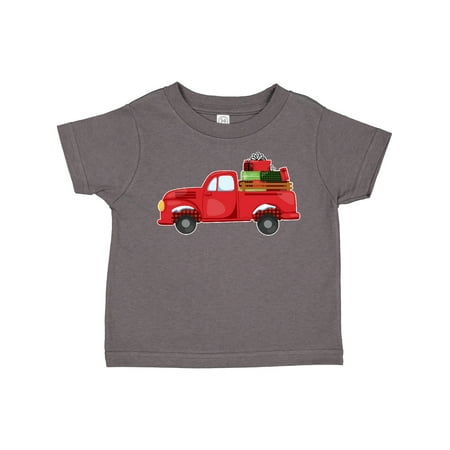 

Inktastic Christmas Red Vintage Truck with Presents Gift Toddler Boy or Toddler Girl T-Shirt
