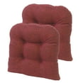 thumbnail image 1 of Klear Vu Chaise de Salle à Manger Universelle Surchargée Confortable avec Boutons Capitonnés, Ensemble de 2 Coussinets, Rouge, 1 of 4