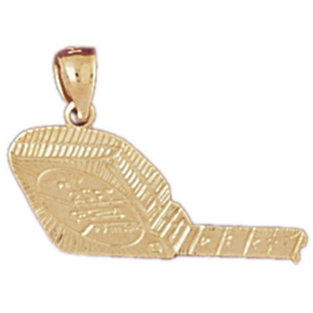 14K Yellow Gold Blower Pendant - 17 mm