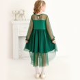 thumbnail image 4 of Gubotare Toddler Girls Dresses Party Girls Tutu Dress Ruffle Long Sleeve Fluffy Summer Party Tulle Dress for Kids (Green,Size 7-8 Years), 4 of 9