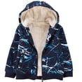 thumbnail image 1 of Chaqueta Bumeex para niños con forro polar sherpa, con forro polar, azul, camuflaje, 5t, 1 of 6