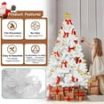 thumbnail image 4 of Bringstar 7FT White Christmas Tree Unlit Artificial Xmas Tree, 1064 PVC Branch Tips, Indoor Outdoor, 4 of 6