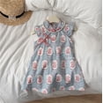 thumbnail image 4 of Vestido de estilo chino para niñas, vestido de abrigo dulce y exquisito para niños en verano., 4 of 6