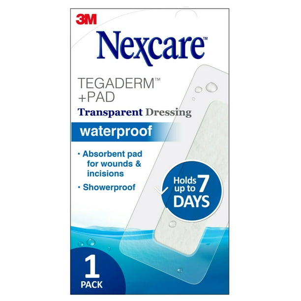 Nexcare Tegaderm + Pad Transparent Dressing, 3 1/2 in x 8 in