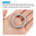 thumbnail image 4 of Unique Bargains 1.2" Seamless Metal O Rings, 6 Pack 304 Stainless Steel O-Ring Solid Round Rings for Macrame, DIY Craft,5x30mm, 4 of 5