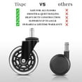thumbnail image 6 of Insert Rod PU Caster Mute Universal Wheel Office Chair Wheel for Hardwood, Carpet, 6 of 6