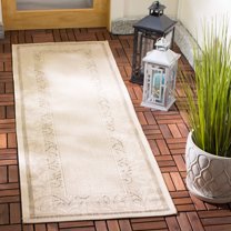 Safavieh Courtyard Elija Botanical Indoor/Outdoor Runner Rug, Natural/Brown, 2'3" x 6'7"