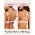 thumbnail image 2 of Wingslove Womens Push-up Bra Deep V Plunge Underwire T-Shirt Bra, Light Pink 38D, 2 of 6