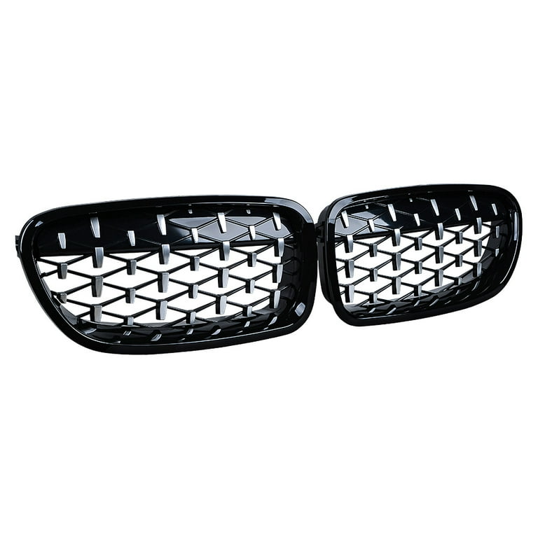 Car Chrome+glossy Black Dual Slats Front Kidney Grille Grill For F10 F11 M5 535i 550i 528i 4 Door