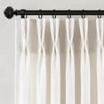 thumbnail image 2 of Pinch Pleated Thick Linen Curtains 90 Inch Length 2 Panels Set for Living Room Warm Beige Neutral Pleated Curtains Semi Sheer Light Filtering Privacy Bedroom Window Drapes, 2 of 10