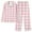 Pink, variant on Cute Plaid Pajama Sets for Women 2 Piece Gingham Loungewear Long Sleeve Button Down Sleepwear Nightwear Soft Pjs Lounge Sets