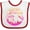 White and Red, variant on Inktastic Glacier National Park Montana Pink Mountains Boys or Girls Baby Bib