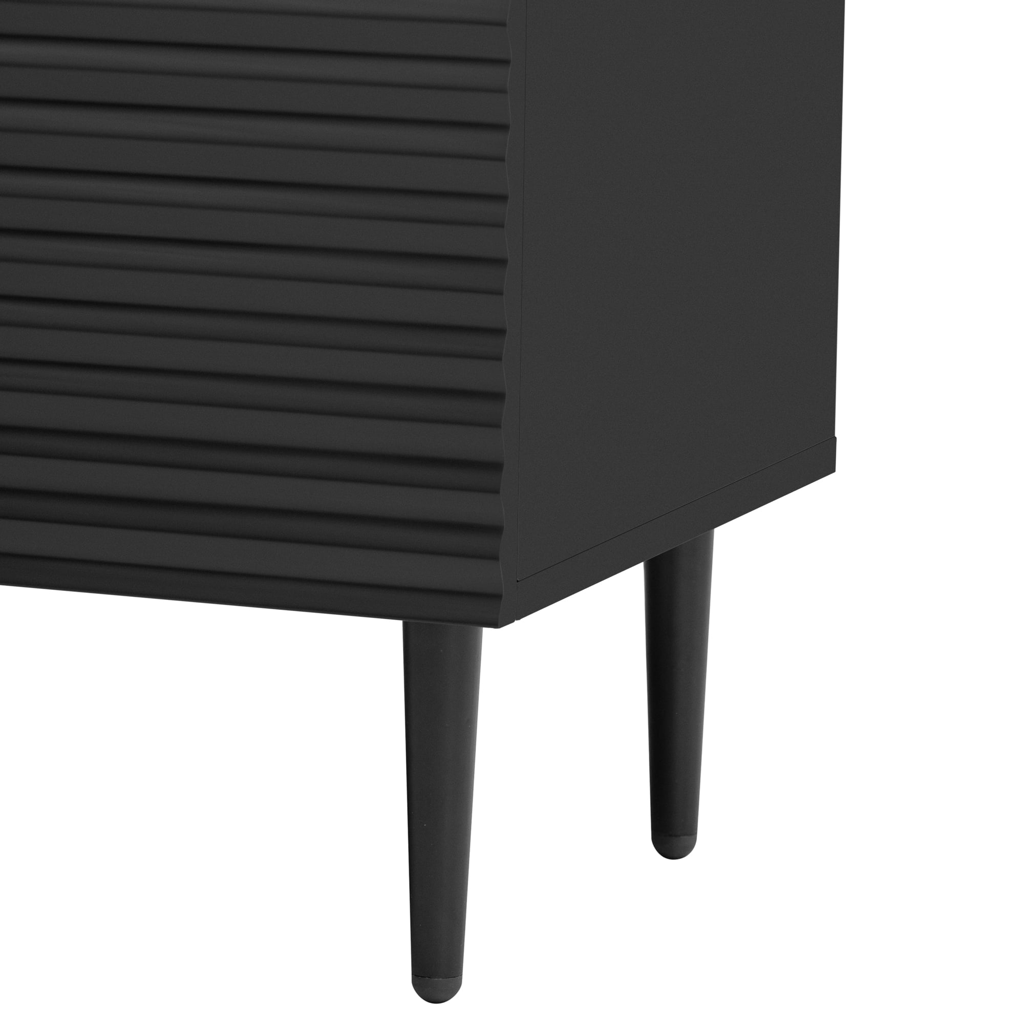 EUROCO 2 Door Sideboard Cabinet,35" Buffet Cabinet with Storage,Sideboard Storage Cabinet with Adjustable Shelf,Accient Cabinet for Living Room,Kitchen,Black