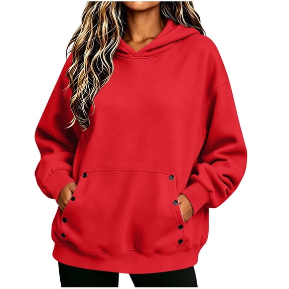 Njagoc3 Womens Oversized Hoodies Fleece Sweatshirts Long Sleeve Sweaters Pullover Fall Clothes with Pocket