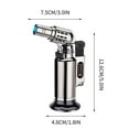 thumbnail image 2 of Pompotops Butane Torch Lighter, Metal Lighter Direct Blast Flameproof Outdoor Barbecue Kitchen Baking Lighter, Black, 2 of 5