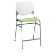 thumbnail image 3 of KFI Studios KOOL Armless Stacking Counter Barstool, White Back, Lime Green Seat, 3 of 6