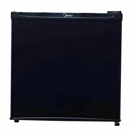 Midea 1.6 Cubic Ft  Compact Refrigerator with Reversible Door and Recessed Handle  Black