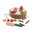 thumbnail image 1 of ¡Ey! ¡Jugar! Pastel de cumpleaños: postre magnético de madera para niños con cuchillo para cortar, remolinos de chocolate y vainilla, juego de simulación divertido, 1 of 5