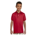 thumbnail image 1 of Jerzees Big Boy's Stain Resistant Tagless Label Polo Shirt, Style 437Y, 1 of 1