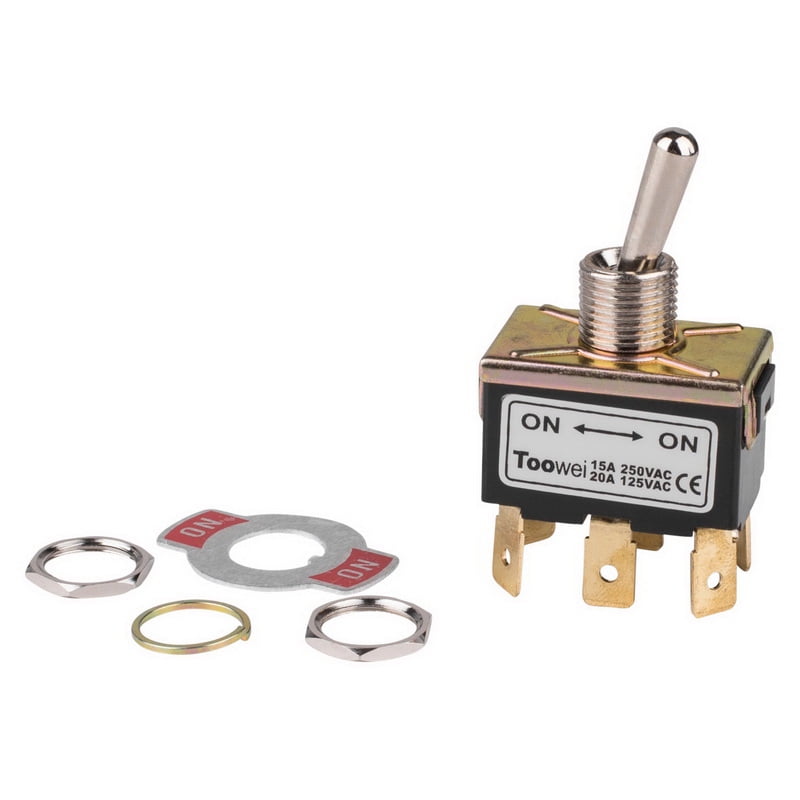 DPDT Heavy Duty Toggle Switch Spade Connectors