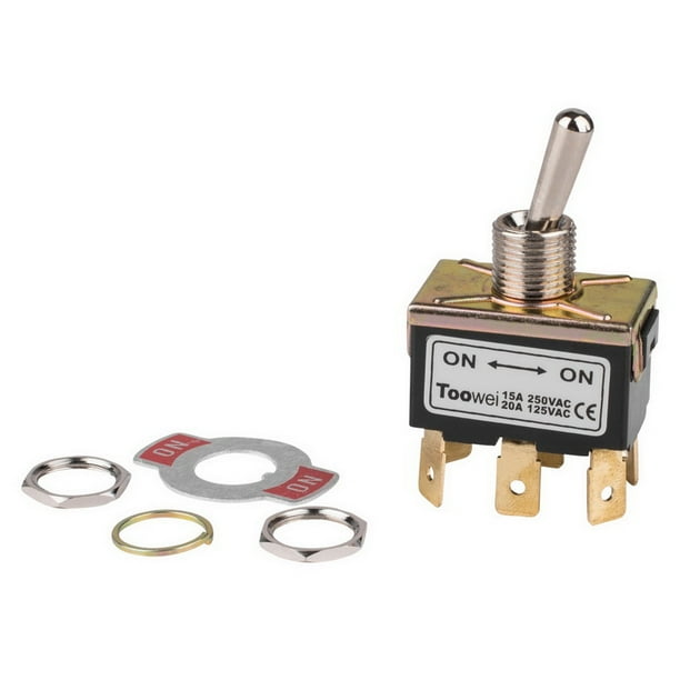 DPDT Heavy Duty Toggle Switch Spade Connectors