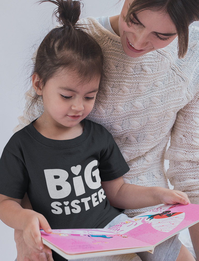 Tstars Big Sister Youth T-Shirt - Unique B Day Gifts - Ideal Big Sister Announcement - Cute, High-Quality Graphic Tee - Perfect for Birthday or Any Special Occasions - image 2 of 7